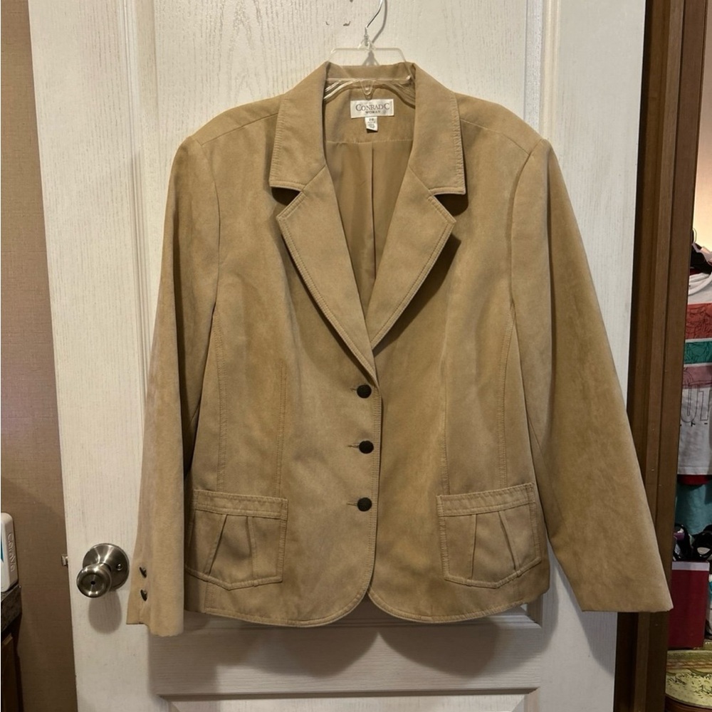Vintage Conrad C Woman’s Suede Blazer Size: 20